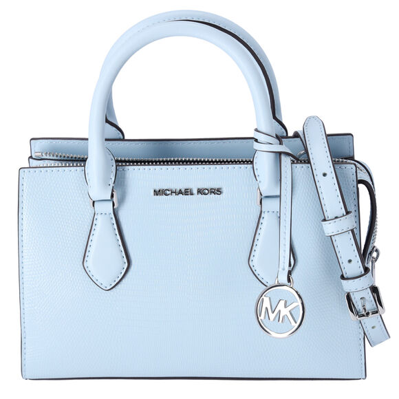 Michael Kors Handbags - Michael Kors Sheila Small Faux Saffiano Leather Satchel Vista Blue